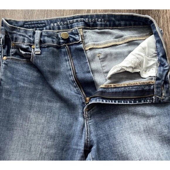 Vintage Articles of Society Jeans Women Sz 27 Dark Wash Skinny Ankle Stony Hill - Picture 9 of 16